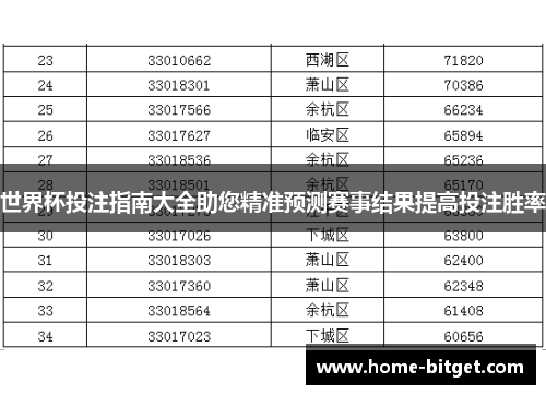 世界杯投注指南大全助您精准预测赛事结果提高投注胜率